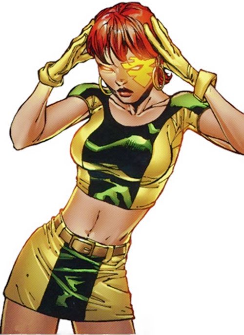 23. Rachel Summers, Prestige. Revenons en aux X-Men qui font d’une ancienne ennemi une des leurs. Ray est la fille de Cyclope et Jean.. dans un univers alternatif ! Elle possède les pouvoirs de sa mère. Traité comme leur fille par nos Scott et Jean elle est chez X-Factor !