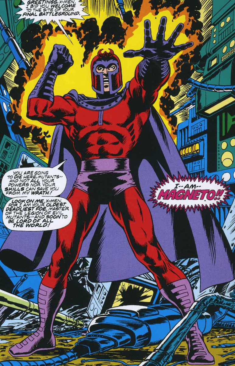 24. Max Eisenhardt, Magneto. Mutant omega en magnétisme, rescapé de la Shoah et ancien ennemi juré des X-Men, père de Polaris et Activiste des Droits Mutant (souvent terroriste) il oscille entre bien et mal pour sauver son peuple. Il est à retrouver aux côtés de Xavier dans X-Men