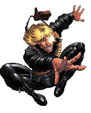 26. Longshot. Le premier non mutant à rejoindre les X-Men, Longshot est un alien à 4 doigts venu du Mojoverse, il peut manipuler les champs de probabilité (en gros il a de la chance) il connaît une grande histoire d’amour avec Dazzler