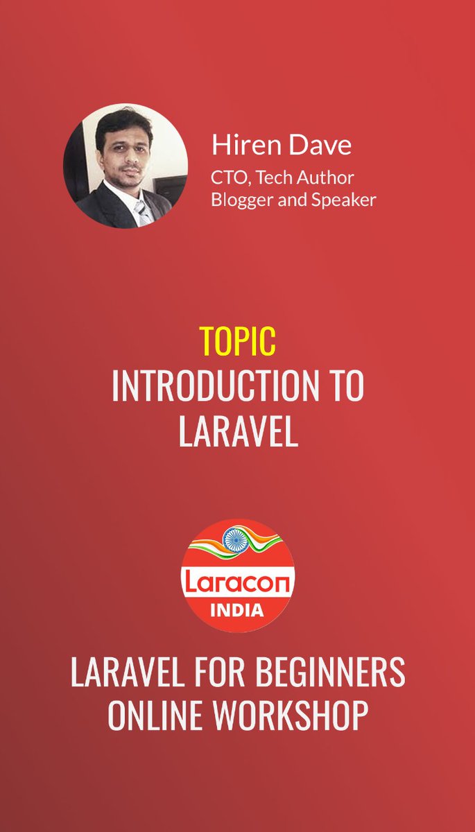 creativeChirags's tweet image. Techie don't pass time. They utilising to learn new tech. Laracon india online by laravel Ahmedabad.
@hjdave @digitalchauhan @LaravelAhm @LaraconIN @taylorotwell #Covid19India
#StayHomeStaySafe #laravel7