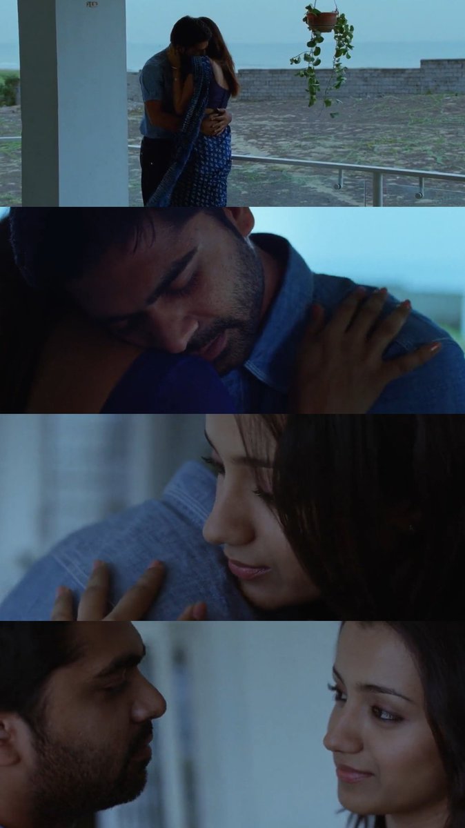 The last moment - Into the blueThe picturization of this particular scene sequence summarizes the entire plot of VTV.Conversation - Conflict - Persuasion - Love - Romance - Goodbye - Memories"En vaazhkaiyode miga siranthe 2 nimisham"