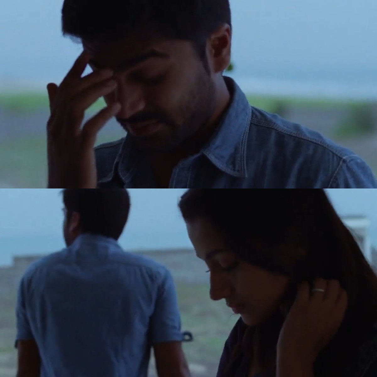The last moment - Into the blueThe picturization of this particular scene sequence summarizes the entire plot of VTV.Conversation - Conflict - Persuasion - Love - Romance - Goodbye - Memories"En vaazhkaiyode miga siranthe 2 nimisham"