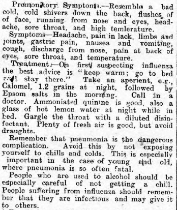 The 01/11/18 edition also included a details account by Aberystwyth medical officer, Dr Harries, on the best way of avoiding/treating the influenza (including the crucial role of hot lemon water! ) - and an interesting account of a worrying situation in nearby Lampeter...