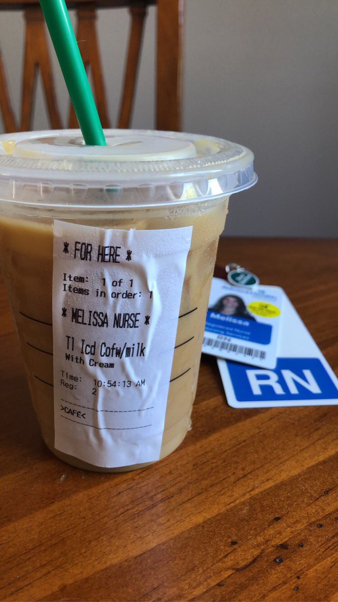 Y’all <a href="/Starbucks/">Starbucks</a> really is so nice !! When they found out I was a nurse, they kept thanking me and said such encouraging words 😭♥️ can always count on Starbucks to brighten my day