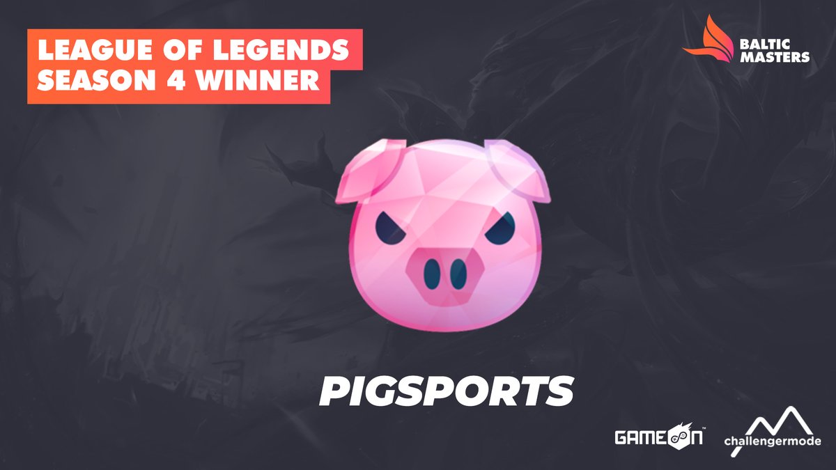 Your winners of Baltic Masters League of Legends Season 4: 

<a href="/PPigsports/">PIGSPORTS</a> 🇱🇻
CONGRATULATIONS!
🏆🏆🏆🏆🏆🏆

What a game! What a performance! See you in the #EUMasters 

⭐️<a href="/JKamergrauzis/">Godux</a>
⭐️<a href="/Twiiztlol/">Twiizt</a>
⭐️<a href="/mag1cian2/">mag1cian</a>
⭐️<a href="/Klydex1/">Klydex</a> 
⭐️<a href="/bAZZILISKS/">bAZZILISKS</a>