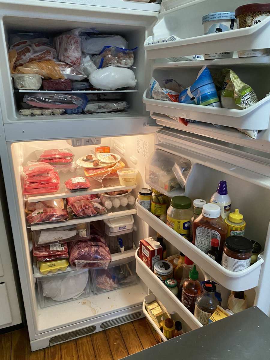 Want to see my fridge? Packed with meat