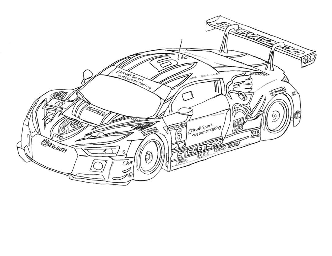 CTA_Artwork's tweet photo. Joining in the fun with the motorsports community thanks to @andyblackmore for the idea!  Fun for the kiddos to colour in some @IMSA &amp; @gtworldcham cars from the past

#StayInColourIn #ColourRaceCars #racingart #SaturdayMorning https://t.co/YRZK0oBOsz
