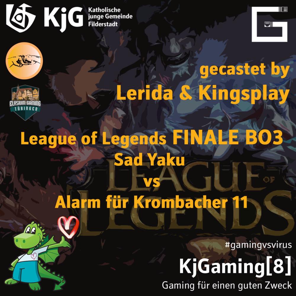 KjGamingg's tweet photo. Aktuell im Livestream von #kjgaming8:
#LeagueOfLegends Finale BO3 - Sad Yaku vs Alarm für Krombacher 11. Das Finale wird gecastet von Lerida und Kingsplay!👍
#csgo wird sich um 30-60 min verzögern
#heimspielGG #kjgaming #gamingvsvirus #kjg #lan #gaming @KjGFilderstadt @IHeimspiel https://t.co/bkCmOSx1Bt