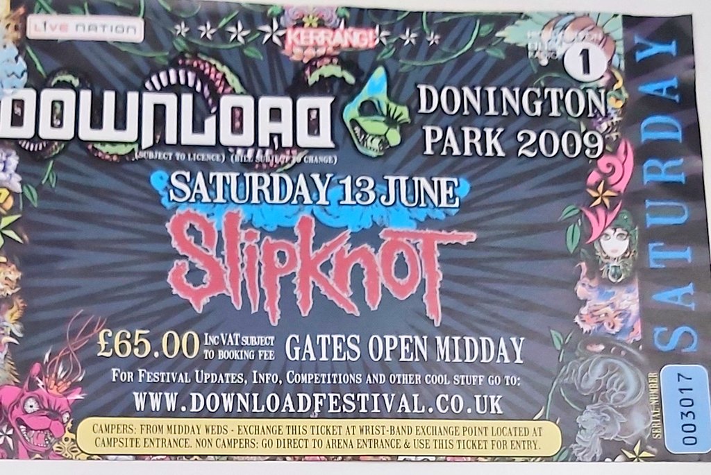 leonski700's tweet photo. @FFDP_UK @FFDP Download Festival ticket 2009.🤘Never forgetting my first time seeing and that awesome "live" performance. 👍 https://t.co/MlhbbApVwA