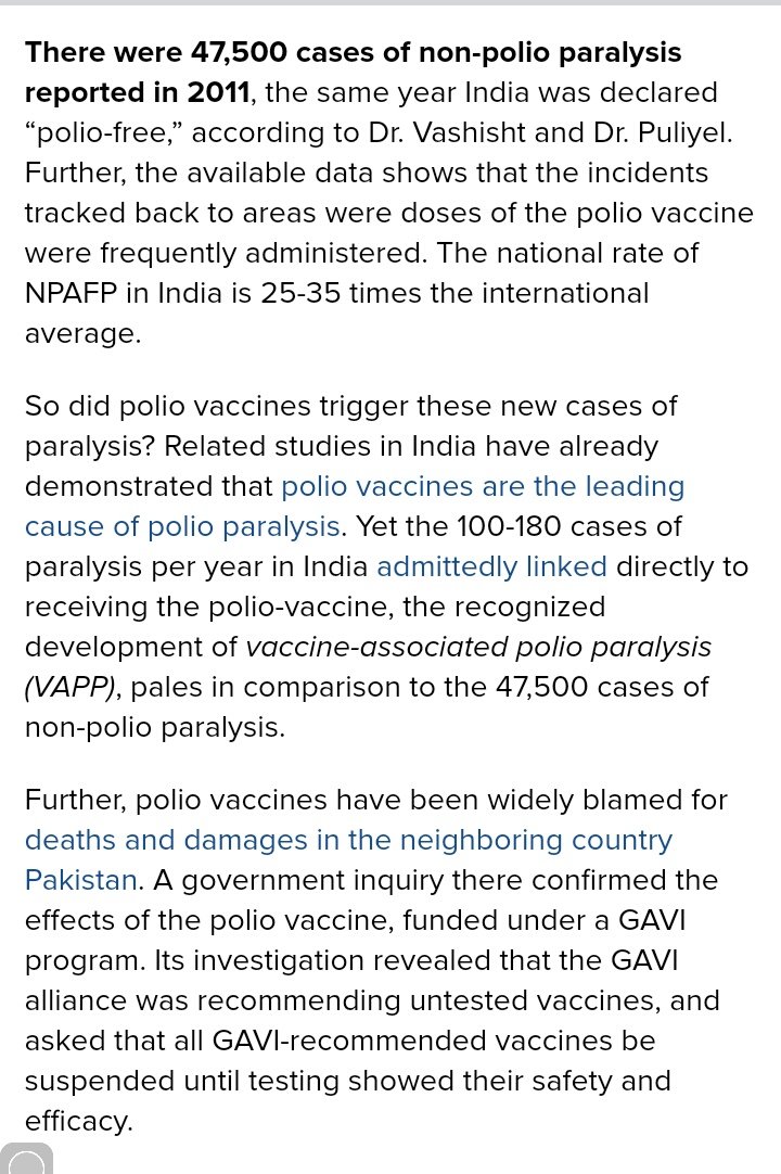 In 2000, the US banned ORAL POLIO vaccines, because they contain active polio viruses that caused polio & paralysis in some children. Yet Gates foundation distributed oral polio vaccines among India's poor which left thousands w/polio or paralysis. Say no to Gates  #COVIDVACCINE!