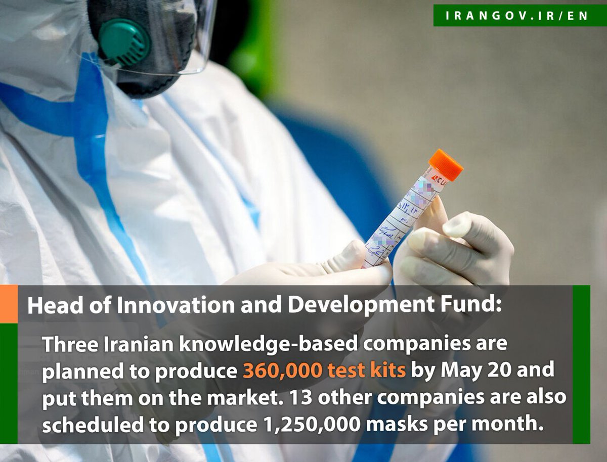 Iran_GOV's tweet photo. #Iran
#Coronavirus
#test_kits https://t.co/6istaemXao