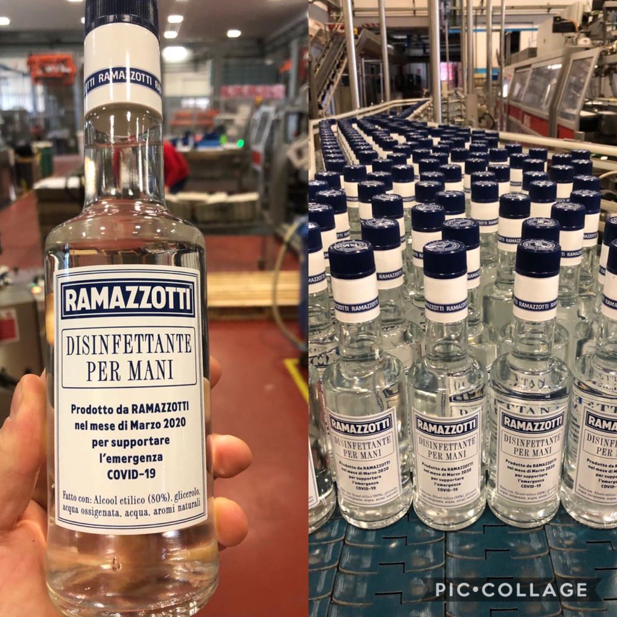 GaudenzioCiotti's tweet photo. Quando le aziende possono fare davvero la differenza. Grandi 🇮🇹 #ramazzoti #disinfettante #covid19 #covid19 #italia #alcohol #milano https://t.co/PKMkGNrN8K