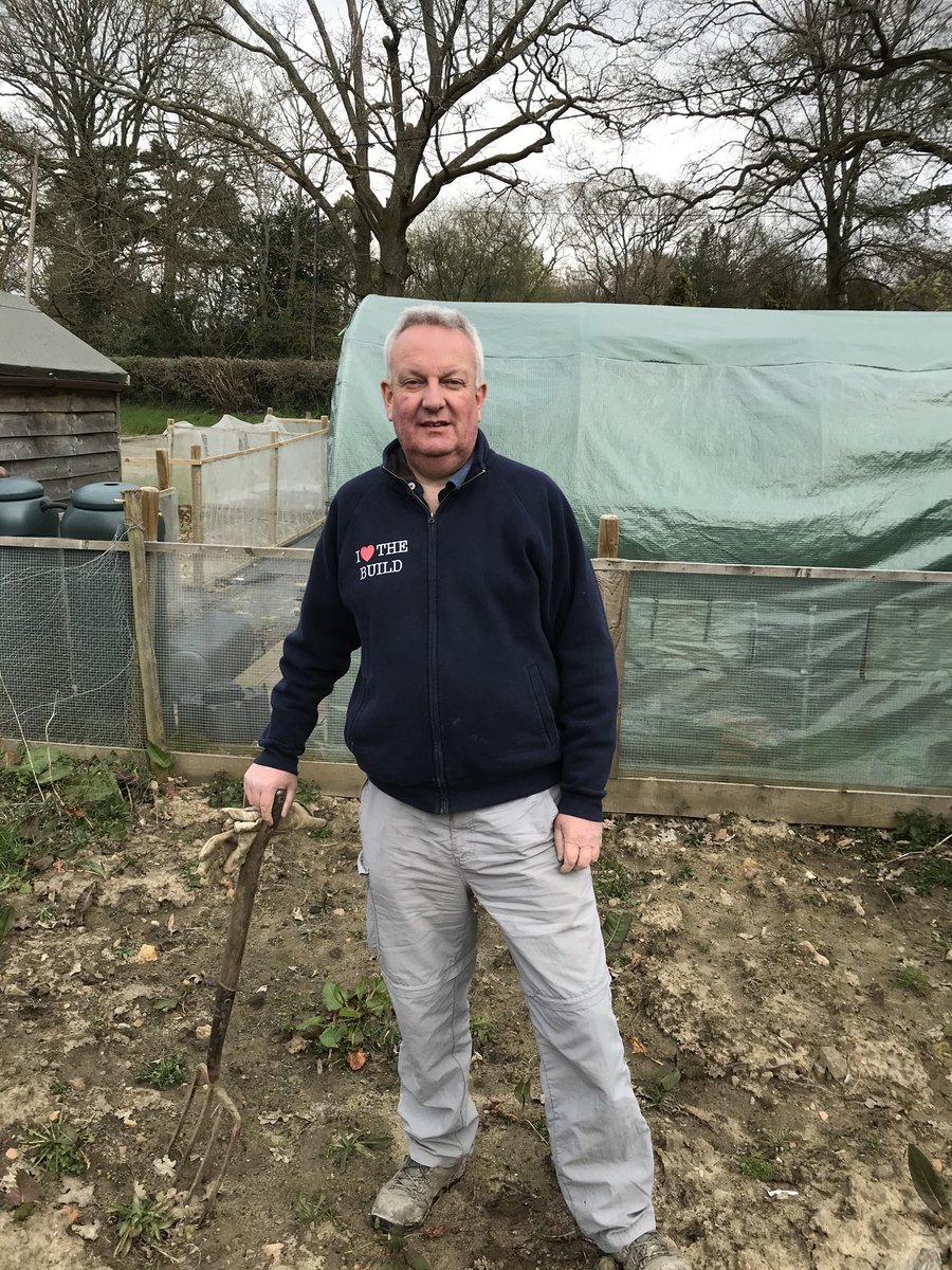 On the allotment, sporting my “I ❤️ the Build” top, to thank all of the team who kept the #UniversalCredit computers running through the big surge of claims this week. “The Build” (our nickname for the system) ran well and digital colleagues worked wonders unseen making that so