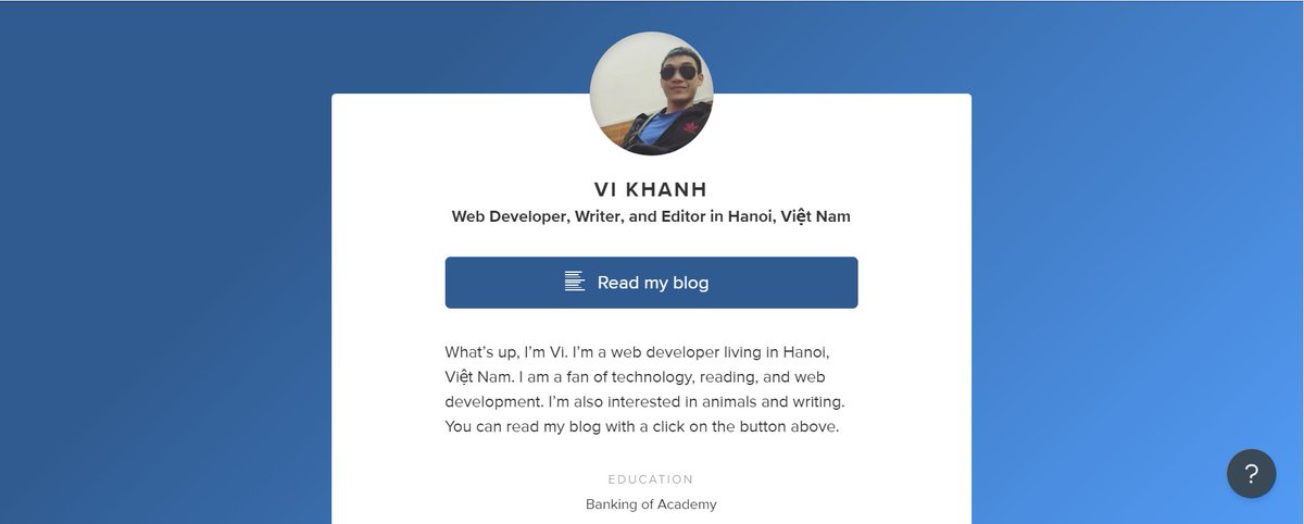 ktkhanhkhanh's tweet image. Vi Khanh on Aboutme. #vikhanh

about.me/vikhanh