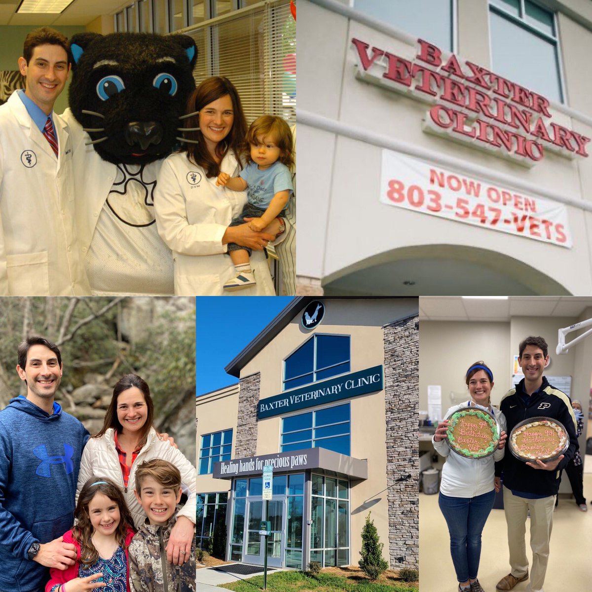 BaxterVetClinic's tweet photo. Happy 9th Birthday Baxter Veterinary Clinic!!!  A lot has changed in the last nine years… Just take a look at our family photos to see!  We are in a new building with a larger team and a new boarding facility, but our commitment to our patients and our community has not changed! https://t.co/VYekgZ5pS6