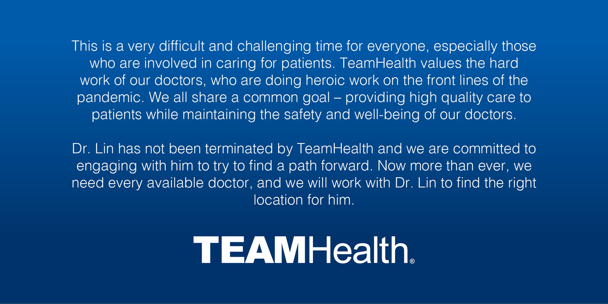 TeamHealth on Twitter "https//t.co/Bx46ArbguY" / Twitter
