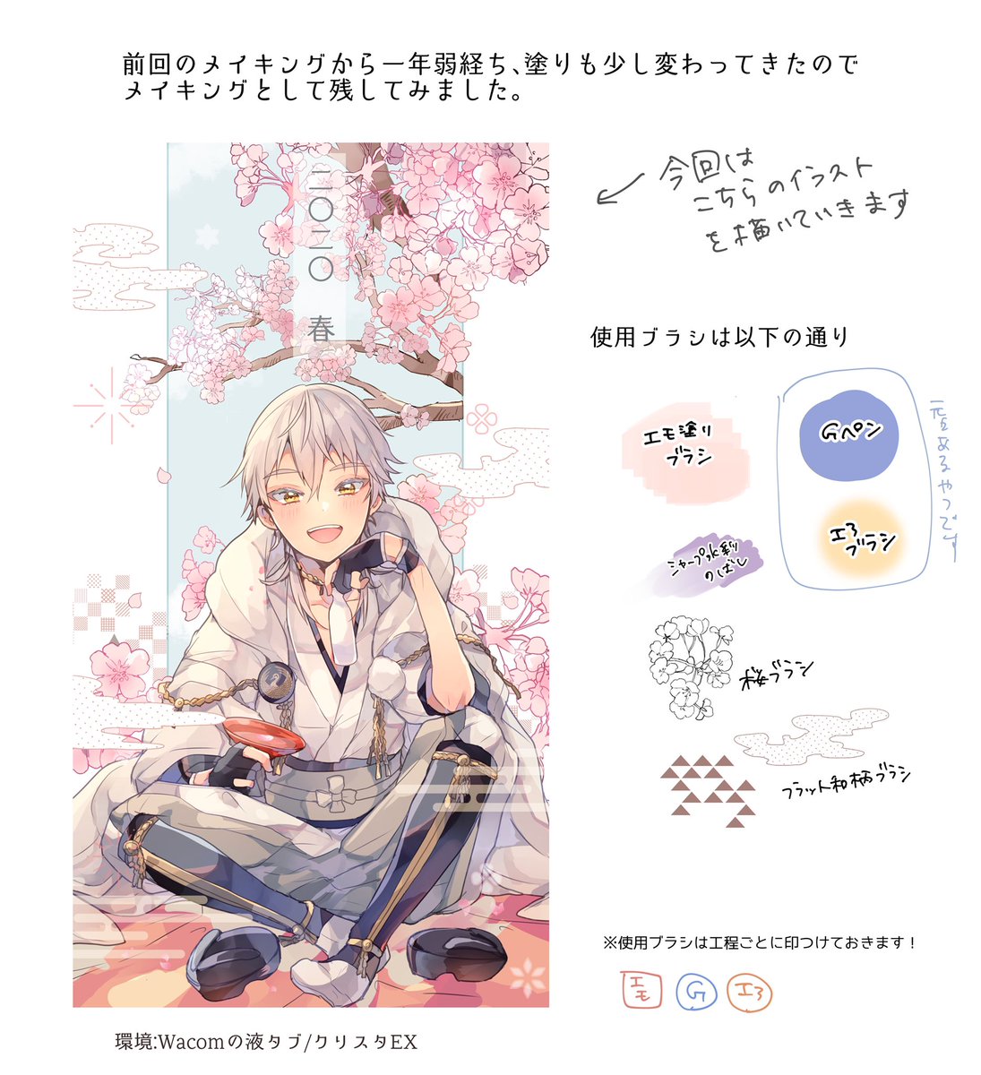 ちろ 多忙 クリスタお絵描きメイキング 1 4