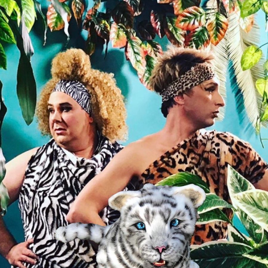 2Scoops4eva's tweet photo. We don’t want 2 take sides but as tiger ownerz N close personal friends of Joe we know what actually happened N we’re looking at U Carol. 👀 👀 

📸: R 1st family portrait after picking Coco up N Coco now all growed up. 
.
.
.

#tigerqueenz #thenandnow #TigerKing #2scoops4eva https://t.co/S4P9X2vd3f