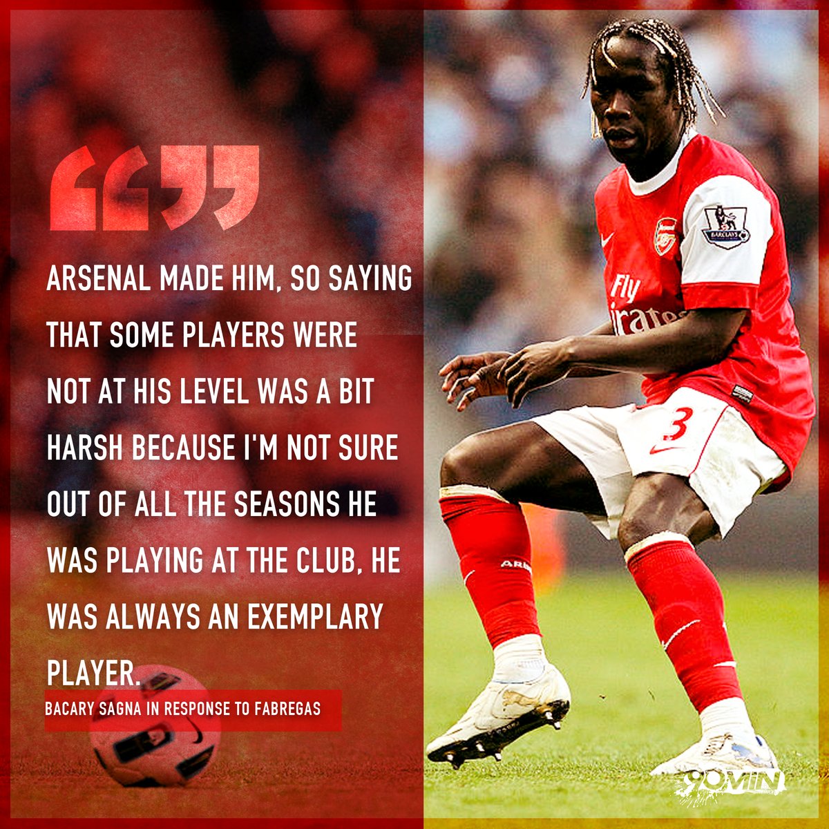 SI_FootballClub's tweet image. Bacary Sagna has responded after Cesc Fabregras criticised his former Arsenal teammates! 👀
