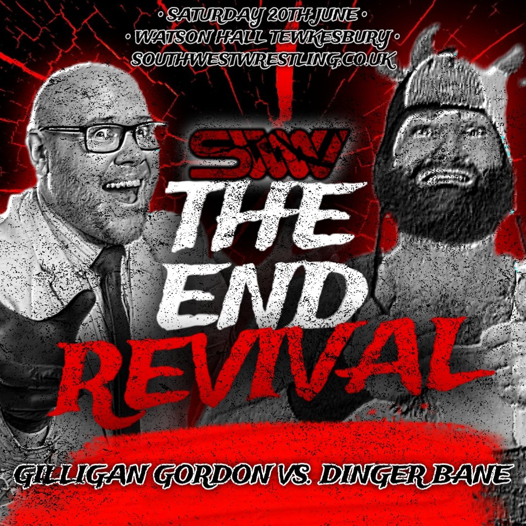 swwwrestling's tweet photo. It's official! We have a return date!!!

@GilliganGordon V @banewillkill
@CYRKWrestle V @Dan_splash &amp; @HeritageCityHM
@heavymetalbyrd V @ShotAdams

The End: Revival • Saturday 20th June • Watson Hall, Tewkesbury

#SWW #TheEnd #Revival #Tewkesbury #TeamFlynn #TeamBainbridge https://t.co/SNTBqCg45z