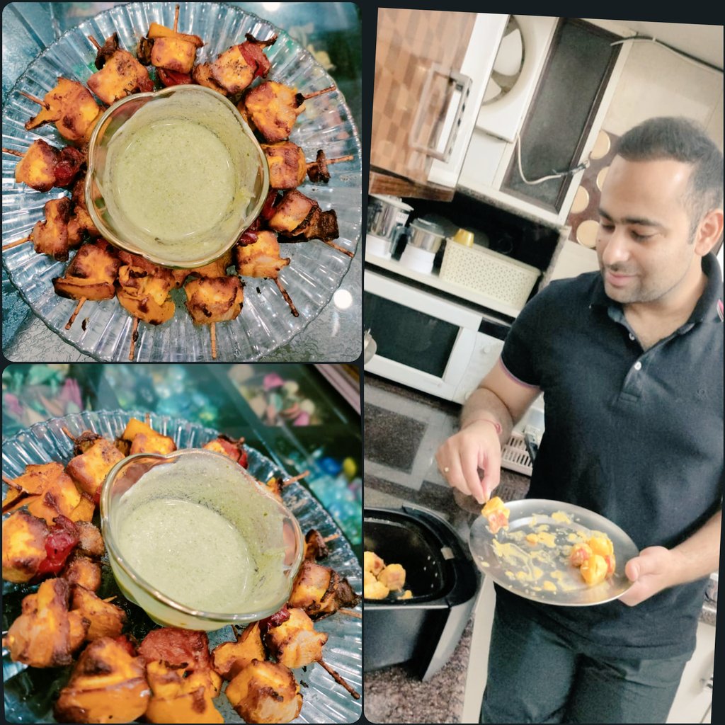 Sweet_Sonam's tweet photo. #masterchef at Home ❤ #PaneerSkewers #QuaratineLife https://t.co/BufUTjhKTK