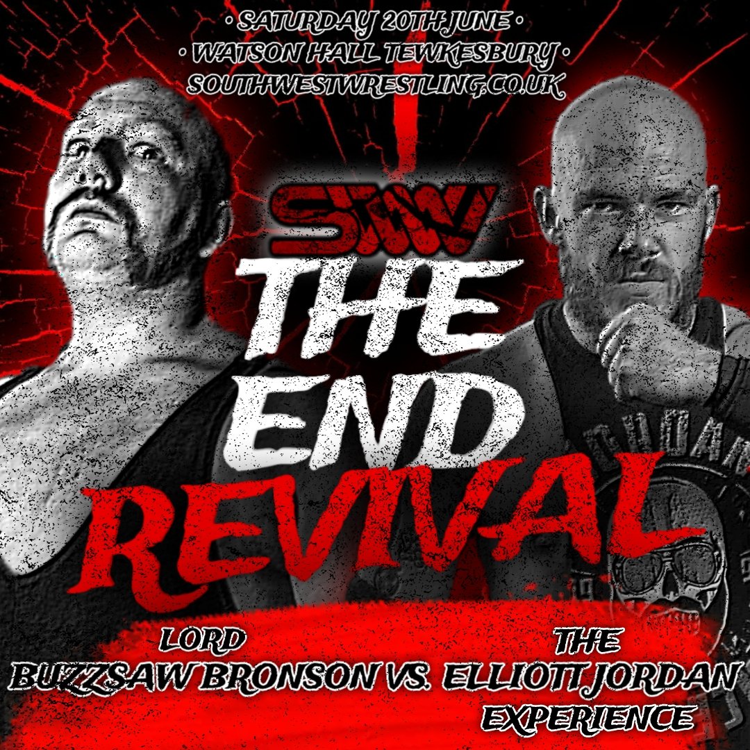 swwwrestling's tweet photo. It's official! We have a return date!!!

@tlb_flynnburden V BAINBRIDGE
@Mad_Mickey__ V @CSterlingPro
BRONSON V @ElliottJordanXP

The End: Revival • Saturday 20th June • Watson Hall, Tewkesbury

#SWW #TheEnd #Revival #Tewkesbury #TeamFlynn #TeamBainbridge https://t.co/O8BOXtH9Ci