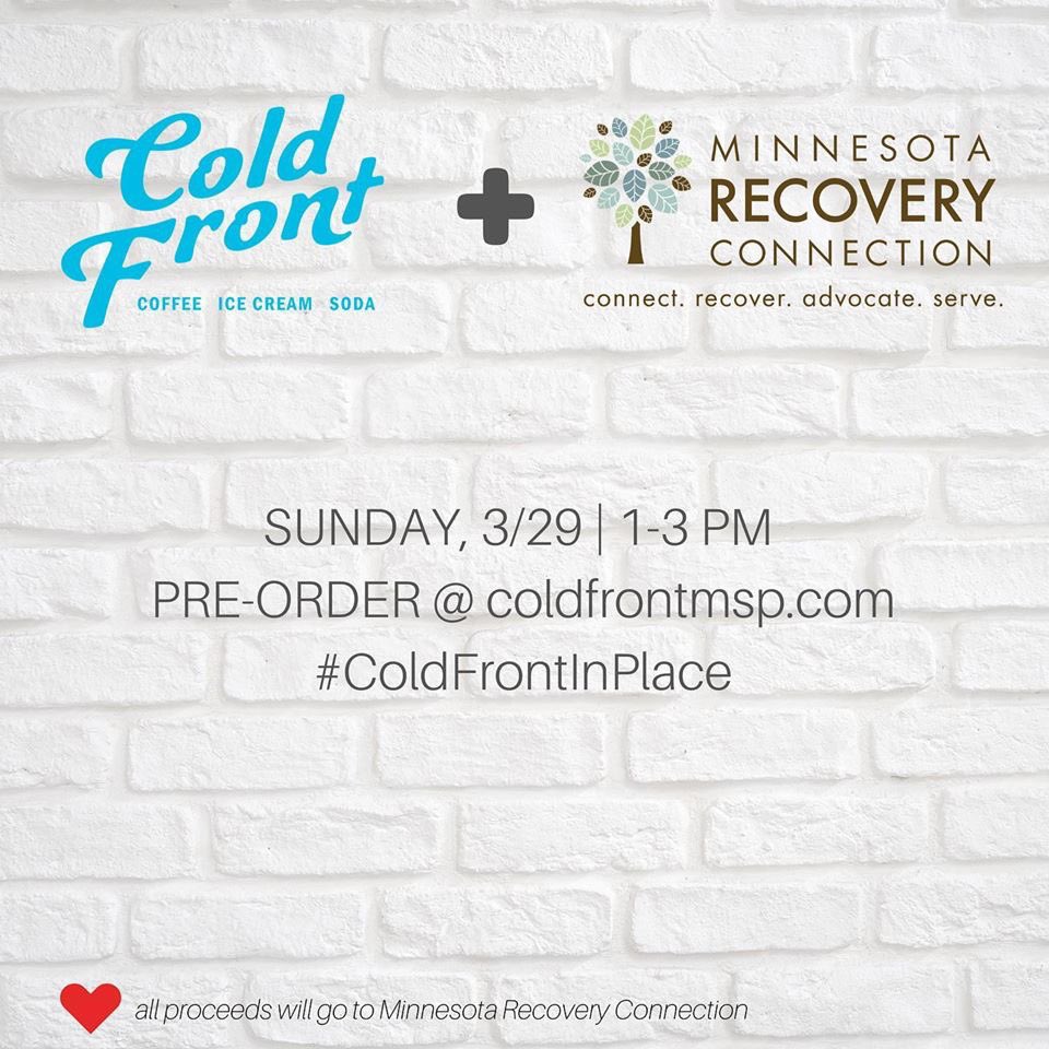 ColdFrontMSP's tweet photo. WOW! 300+ pints sold already to support our @MNRecovery #ColdFrontInPlace Drive-Up Ice Cream Social (Distancing) event tomorrow. 🙏 for your support!

☑️ Curbside pick up tomorrow 1-3–Please have your order # ready for quick pick up
☑️ Order https://t.co/JPUhCLvVH5 
💙🤍 https://t.co/XFYhZDbFv0