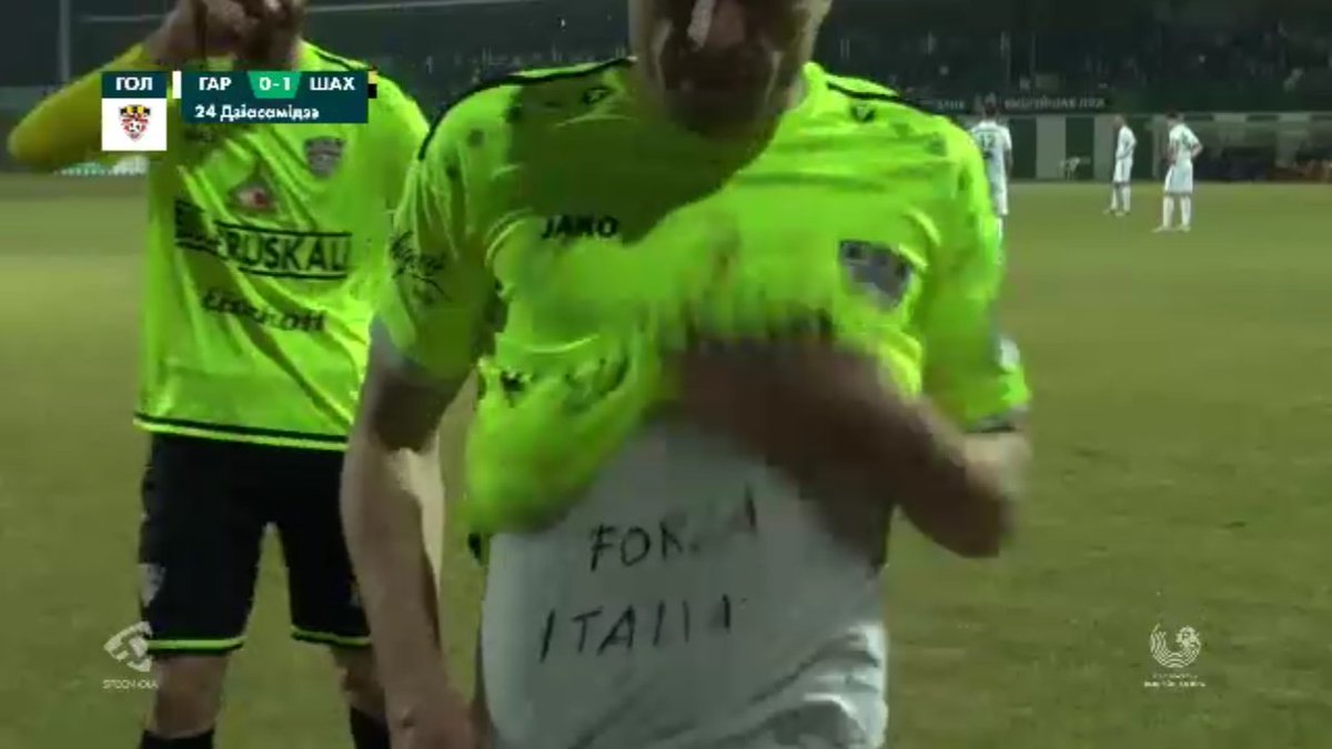 nilcor8's tweet photo. Gooool de #Diasamidze , y así lo celebra, no jugo nunca en Italia, bonito gesto, #Gorodeja 1-0 #Soligorsk. https://t.co/3pNgMkgVVZ https://t.co/PuZOGblaxs