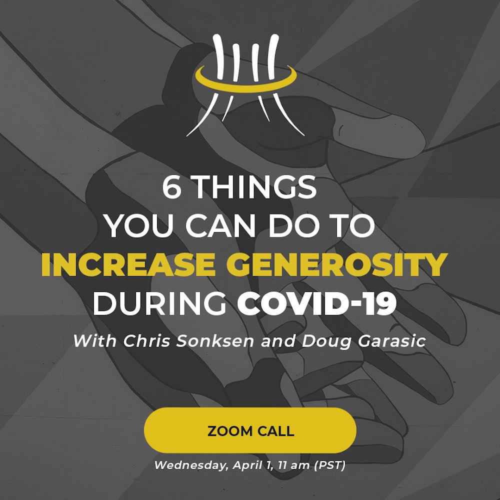 ATTENTION PASTORS....
Join me Wednesday, April 1st <a href="/11/">Eleven</a>:00 AM PST we will be sharing “6 things you can do to increase generosity during COVID-19”
(Zoom) Meeting ID: 615-172-545