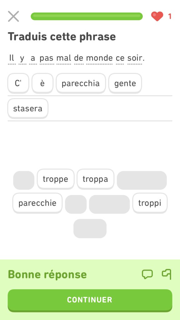 When your Italian  lesson suddenly feels weird “There is a lot of people tonight” #Coronavirus