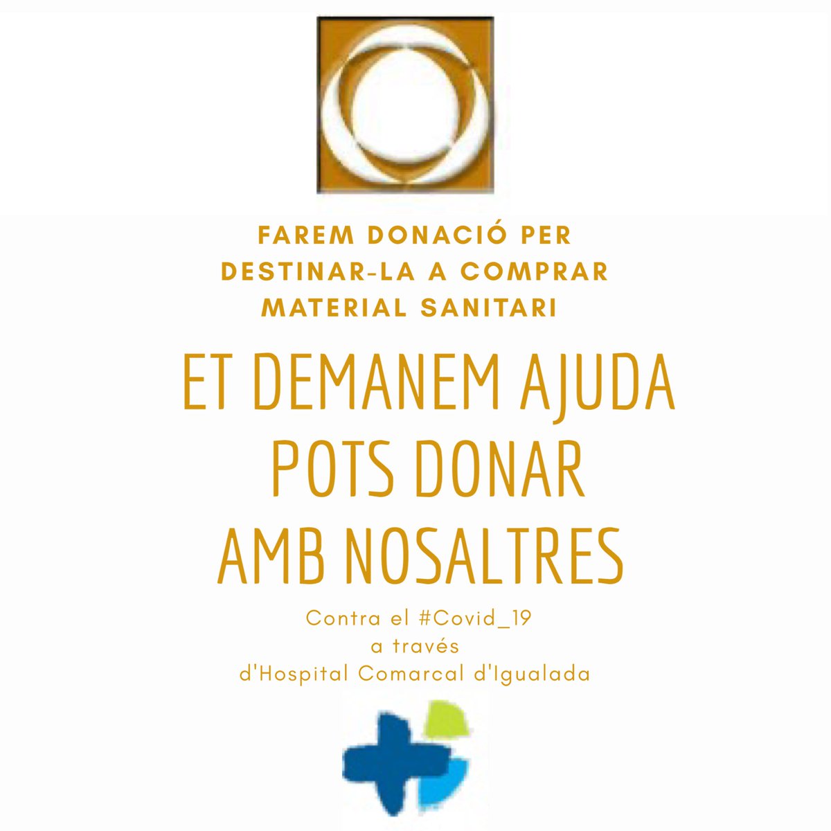 codpcat's tweet image. Avancem la Campanya Solidària anual. Volem ajudar als que més estan sofrint el #Covid_19 a través d&apos;Hospital Comarcal d&apos;Igualada. Farem donació econòmica per a destinar-la a comprar material sanitari. Et demanem la teva ajuda pots donar amb nosaltres. #detectius @Hospitaligd