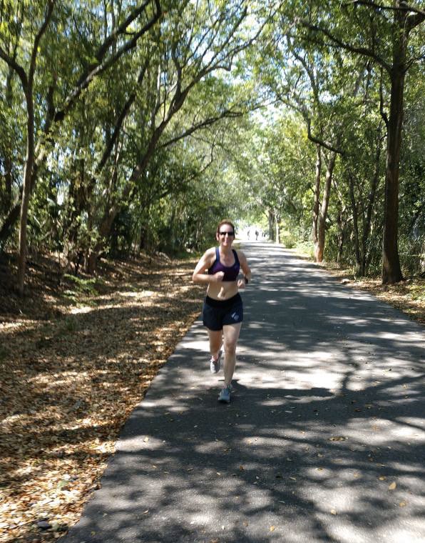 LynnsJourney's tweet photo. It’s the first virtual #RunChat5k! Beautiful (hot!) day in central Florida to run 3.1 miles with 6 feet between myself and other runners, walkers and cyclists. Remember: You’re SO worth it! @MomentumJewelry @therunchat @trackshack #TeamTrackShack #ShareTheSPARK https://t.co/wuimka1f2P