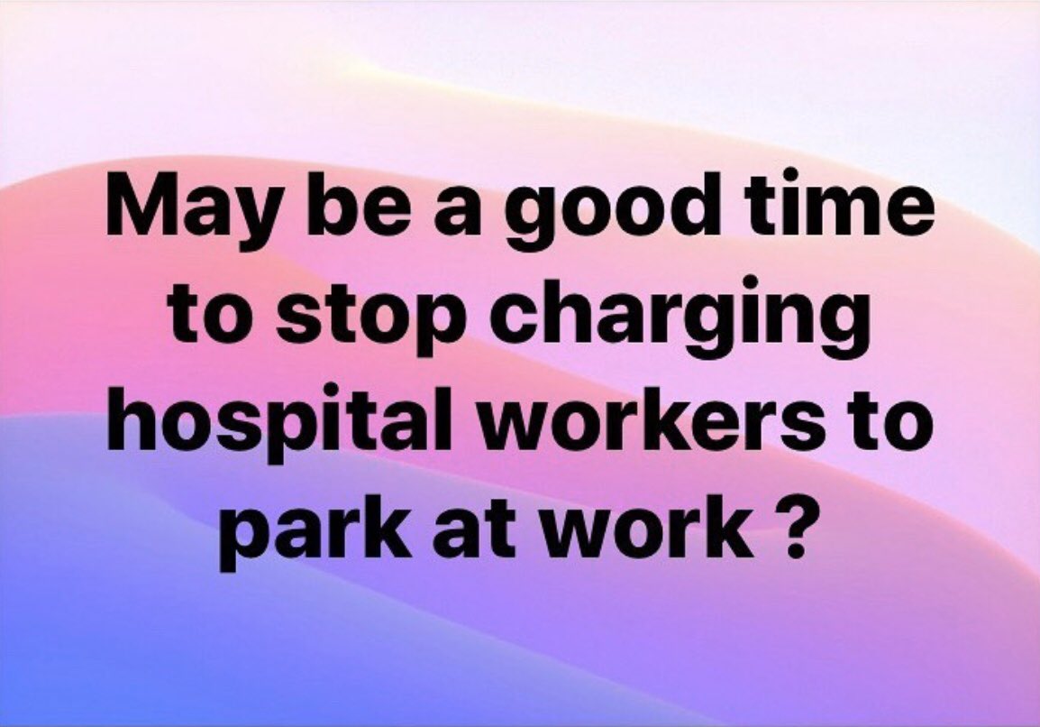 tamarataggart's tweet photo. How about FREE hospital parking NOW, at least until this pandemic is over? Heard from an anesthesiologist (with a parking pass) who got a ticket for staying in a spot for too long. Many ticketed nurses have reached out too. At least STOP with ticketing?#COVIDBC #bcpoli #COVID19 https://t.co/m66F8qVgrL