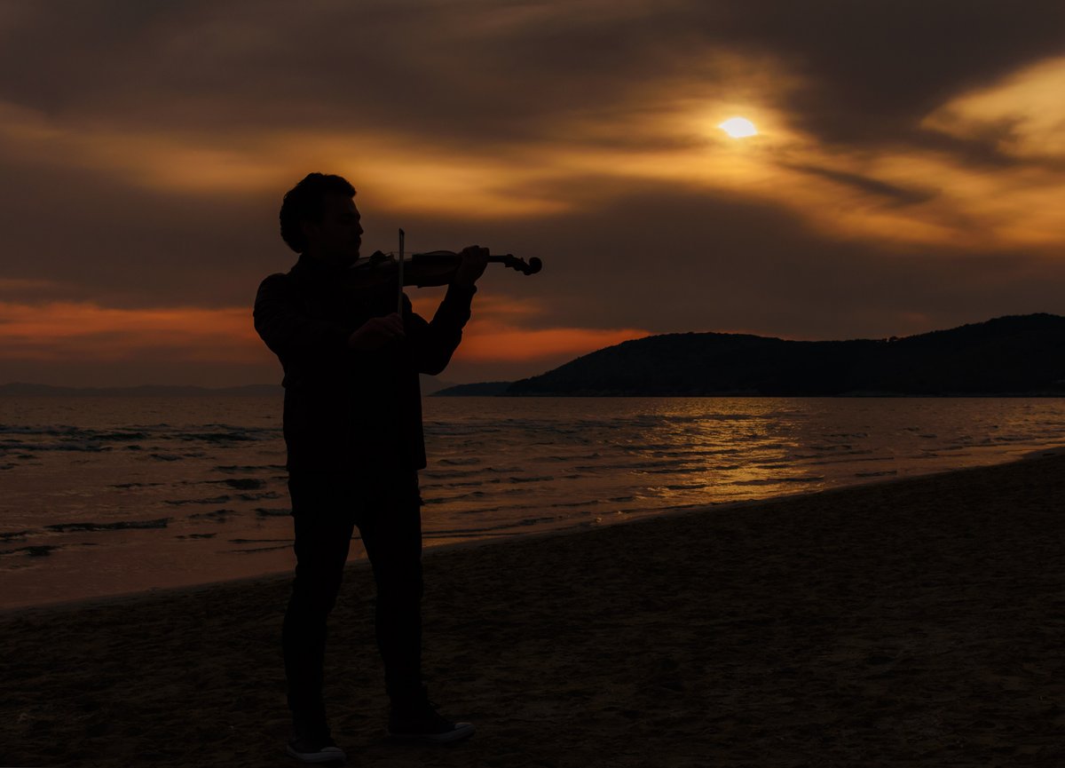 #violin #sunset #sea #sun #andybphotographyart