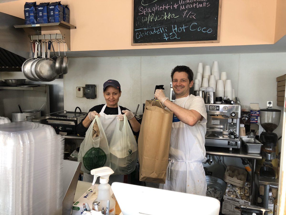 JamesCHudspeth's tweet photo. Big thanks to Evan and the @THECafeQuattro for keeping staff @The_BMC &amp; @BMCimRES well fed. EVERYONE has a role in #COVID19 response. And thx mom and dad (Jim Hudspeth @RockefellerUniv) for supporting small business &amp; #BostonStrong response by buying lunch! https://t.co/UJtq0S5GZ2