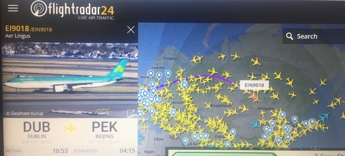 Susan Sharkey (@susansharkey14) on Twitter photo I know I'm a total nerd but St. Ronan is currently over Mongolia (one of my favourite countries) enroute to Beijing to collect the first cargo of PPE for our <a href="/HSELive/">HSE Ireland</a> heroes. Well done <a href="/AerLingus/">Aer Lingus</a>. I know I'm a total nerd but St. Ronan is currently over Mongolia (one of my favourite countries) enroute to Beijing to collect the first cargo of PPE for our <a href="/HSELive/">HSE Ireland</a> heroes. Well done <a href="/AerLingus/">Aer Lingus</a>.