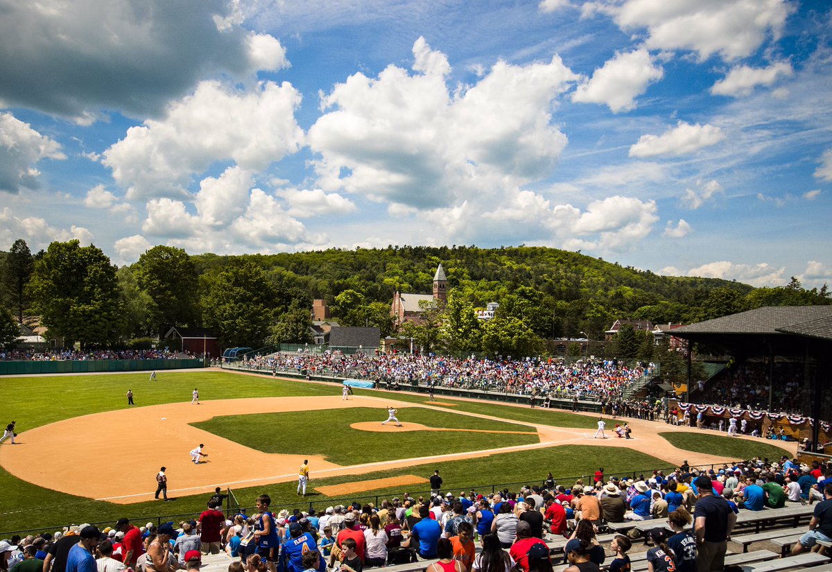 jeanfruth's tweet photo. Ballparks are baseball’s cathedrals &amp; where fans come to enjoy a game. I'm sharing some of my favorites ballpark shots. I hope they bring a joyful memory or a smile. I would love to see your favorites, so please share back!  Here's Doubleday Field in Cooperstown to get started. https://t.co/1KZeSkvYqy