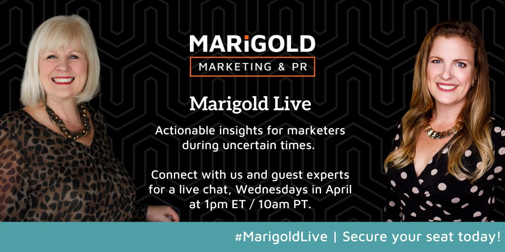 Wednesdays in April #MarigoldLive will cover marketing issues and insights during this challenging time. 

<a href="/GrowOpportunity/">Grow Opportunity</a> &amp; <a href="/detonateCA/">Detonate Cannabis</a> kick off Wed at 1pm ET to discuss B2B marketing strategies + opportunities for cannabis brands. Register today!

eventbrite.ca/e/marigold-liv…