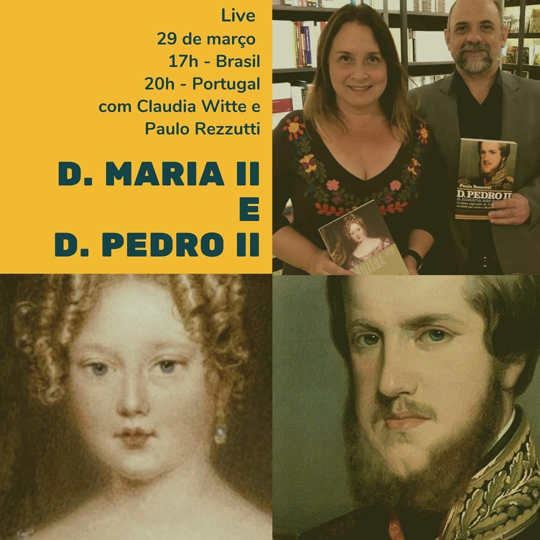 PauloRezzutti's tweet photo. Amanhã, às 17hs (Brasil)/ 20h (Portugal). Eu e a Claudia Witte estaremos ao vivo no meu instagram (paulorezzutti) falando sobre os dois irmãos coroados: D. Maria II e D. Pedro II. #DomPedroII #DonaMariaII #HistoriaDoBrasil #HistoriaDePortugal https://t.co/mXrgiFHKY0