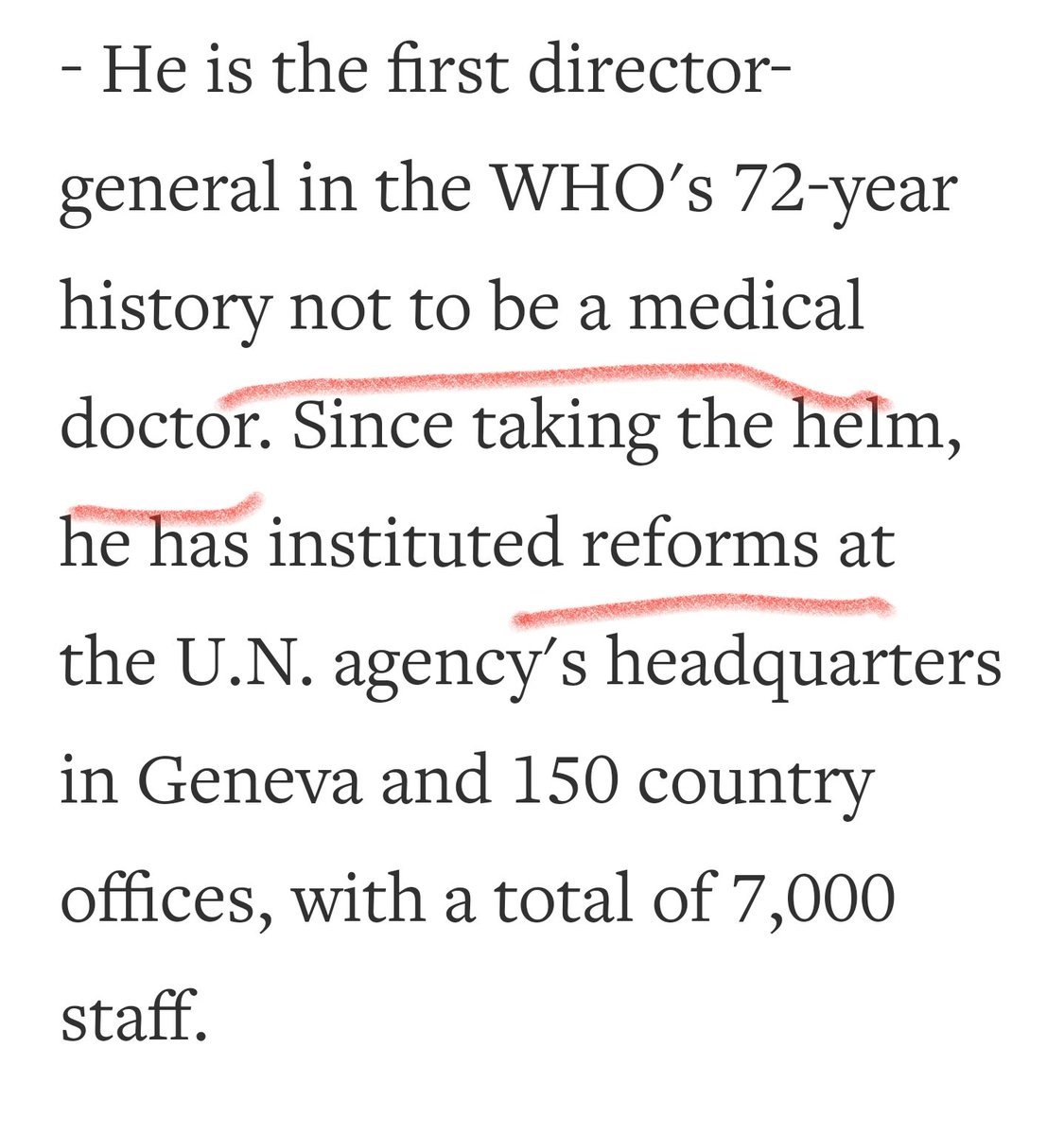 3)-Not a Doctor-So what is he? How and who put him in charge of Literally - - The World Health Organization?