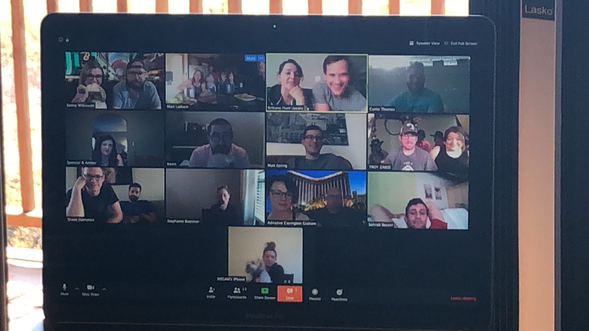 mdowdloveswine's tweet photo. Brought out Stella (she is a bad bitch) for a Zoom wedding shower for @amber_shelton13 &amp; @spencerbodyshop. Nothing says congrats like me drinking bottles of wine on a screen from afar. #youwelcome #notdrinkingbymyself https://t.co/Wrg4NtdO80