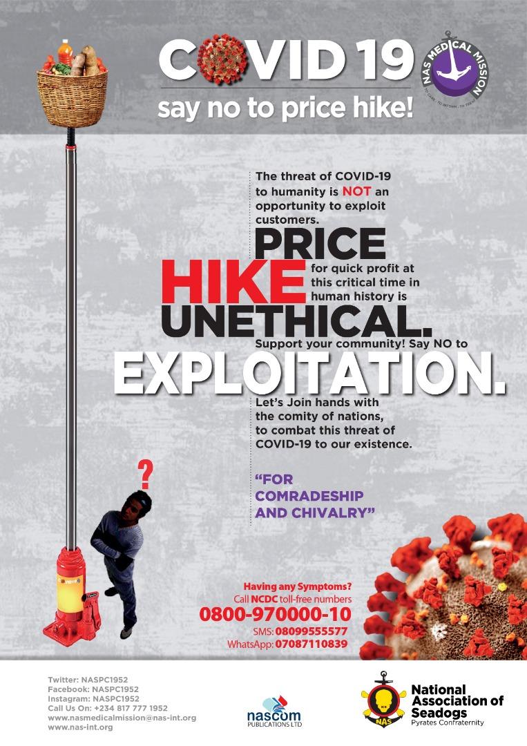 NASPC1952's tweet photo. Price hike for quick profit at this critical time in human history is unethical.
#COVID-19
#NASPC1952
#NASMEDICALMISSION https://t.co/xU0XiGcTLu