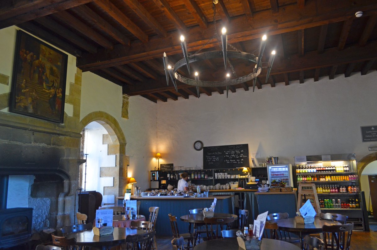 One of the first rooms you enter is now the cafe, I believe it was originally part of the Great Hall. Beautiful space  #boltoncastle