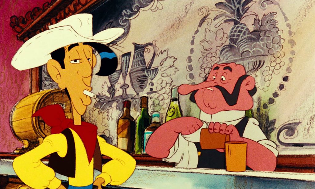 LUCKY LUKE animation art. 
