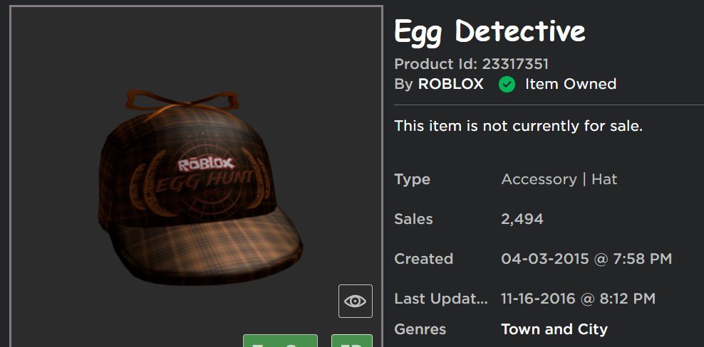 Roblox Detective Hat
