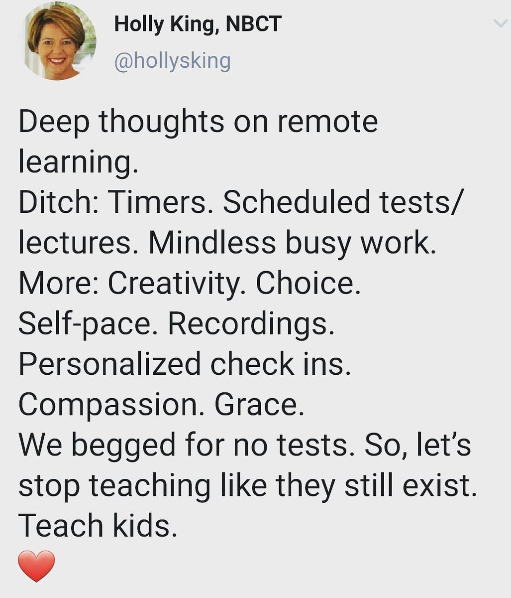Let’s use this time to show love to our students with grace and compassion.  ❤️