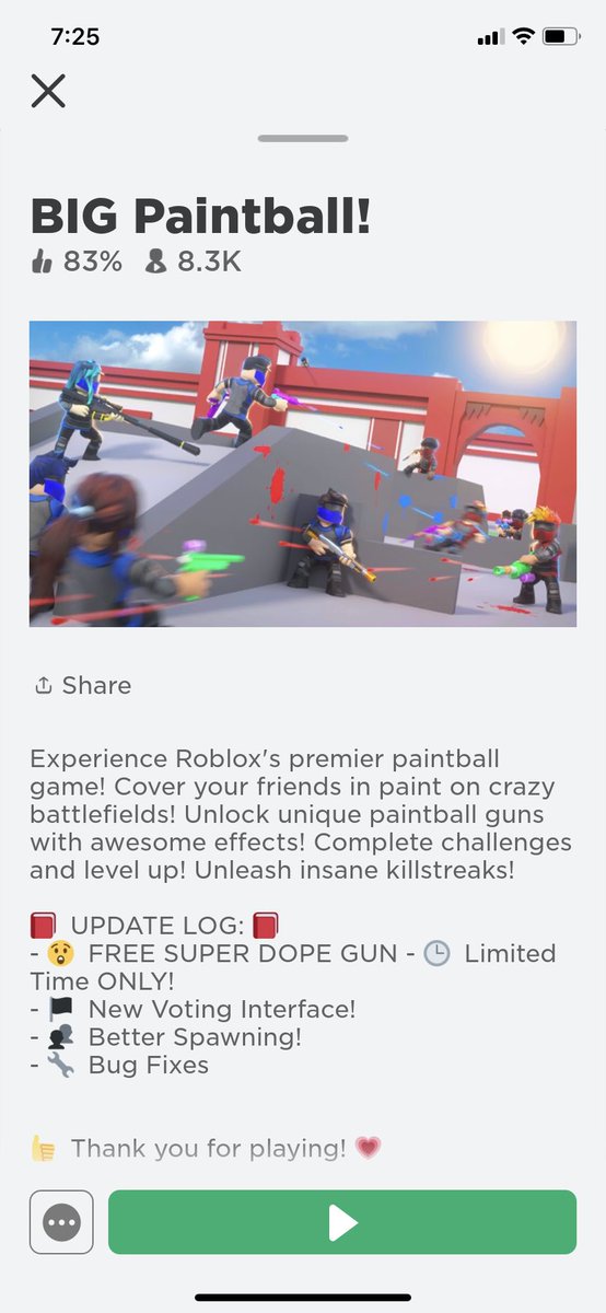 experience roblox s premier paintball game cover your friends in