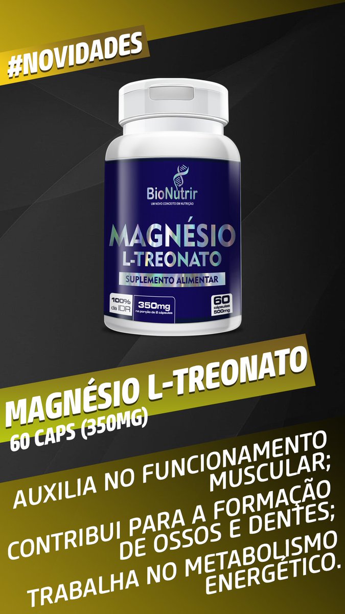 FortalSuplement's tweet photo. MAGNÉSIO TREONATO 350MG (60 CAP) - BIO NUTRIR

https://t.co/fOY2qkFDns

É uma forma altamente absorvível de magnésio

#magnésio #verão #verão2020 #memória #concentração #saúde #vidasaudável #suplementos #vitaminas #minerais #coronavírus #ficaemcasa #stayhome #fortalsuplementos https://t.co/jlwNbzytXR