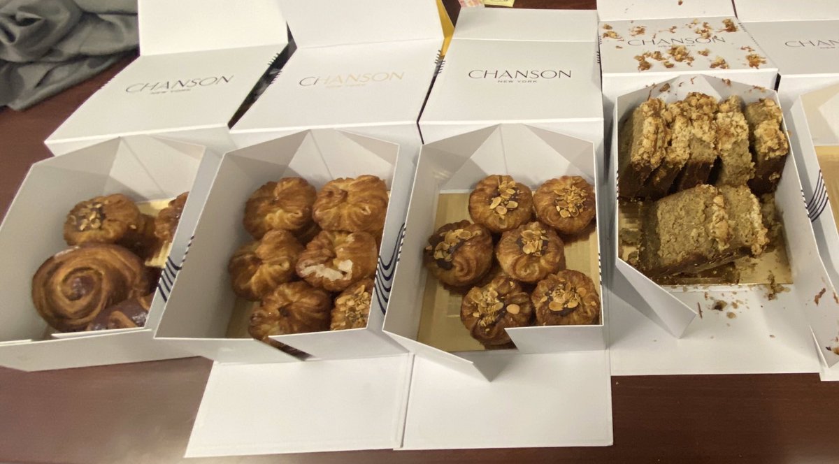 A special thank you to Patisserie Chanson <a href="/chansonNYC/">Chanson</a> for dropping off these delicious pastries to the 10th Precinct today.