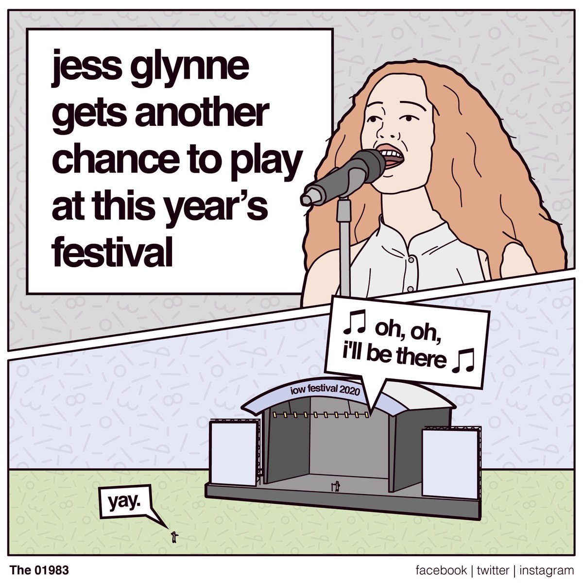 The_01983's tweet photo. Someone didn’t get the memo... #isleofwight #illustration #iow #festival #music #jessglynne #coronavirus #covid_19 https://t.co/boITYLT8h9